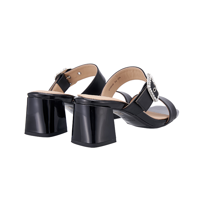 QH8848 Mid Heel Slip On Sandals
