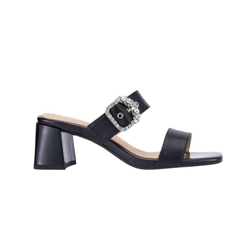 QH8848 Mid Heel Slip On Sandals