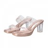 LY8052 Crystal Block Heel Sandals